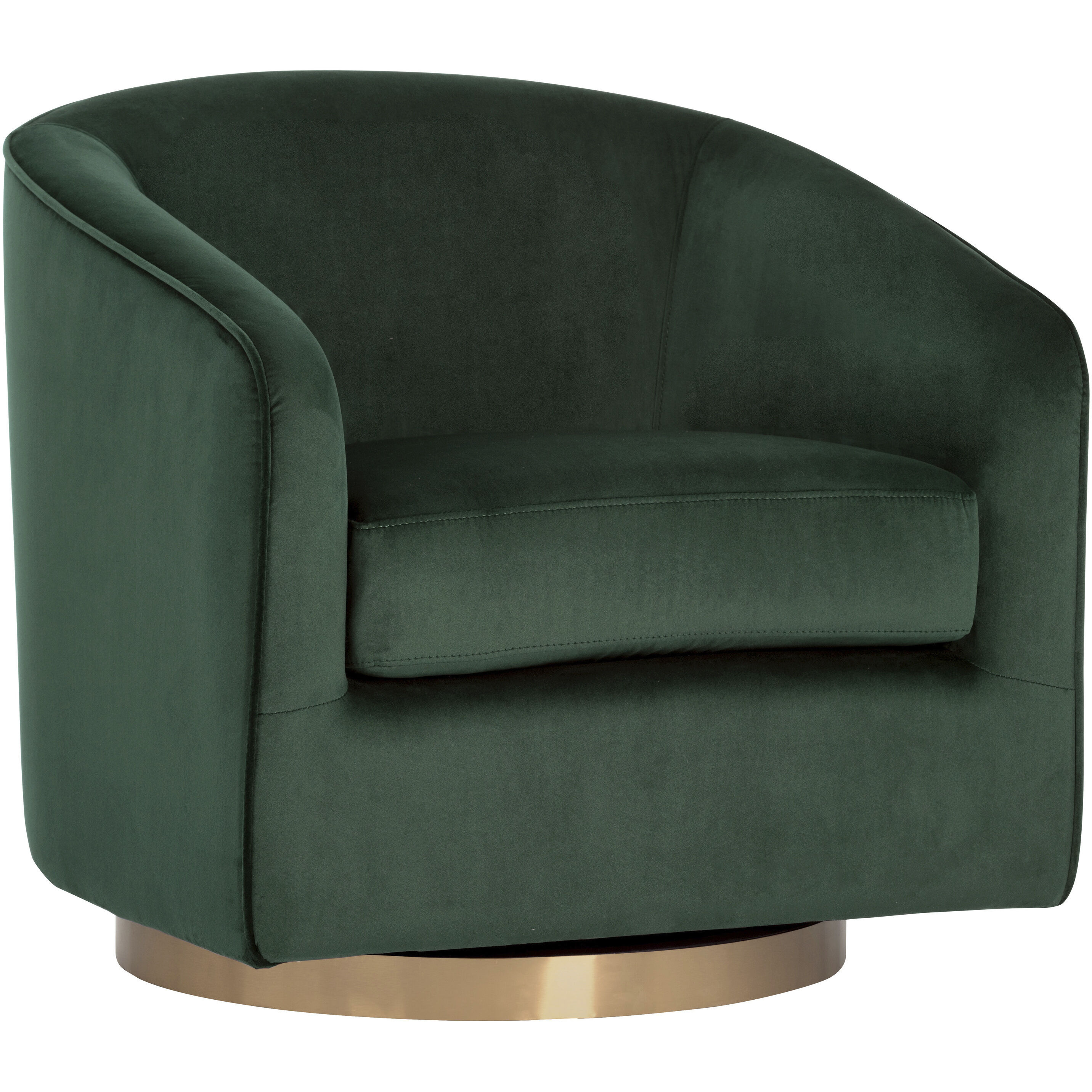 Hazel Gold / Deep Green Sky Swivel Lounge Chair, Swivel